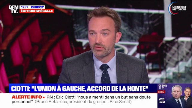 Proposition d'alliance RN/LR: Éric Ciotti n'est pas un allié fidèle , pour Loïc Signor (porte-parole de Renaissance)