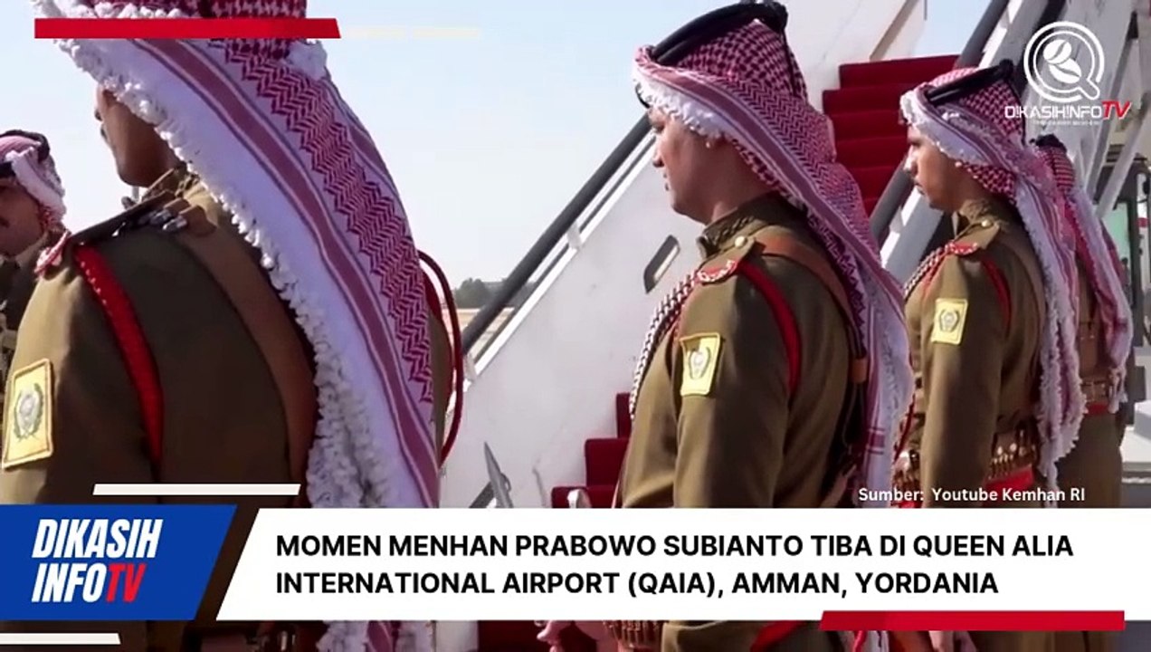 Begini Momen Menhan Prabowo Subianto Tiba di Queen Alia International Airport (QAIA), Amman, Yordania,