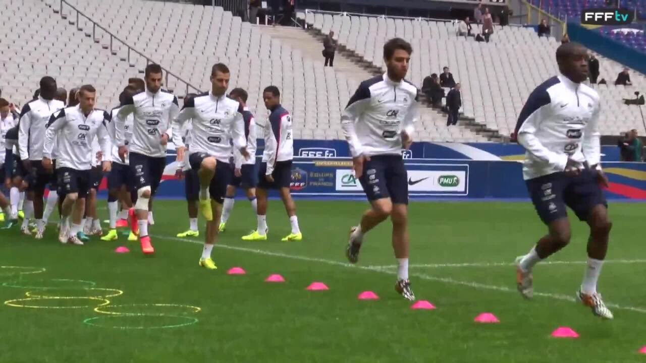 Entraînement à huis clos veille de France-Norvège