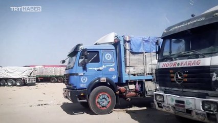 Gazze'ye gidecek 2 binden fazla tır Mısır'da bekliyor