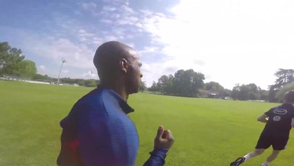 Footing matinal avec les Bleus