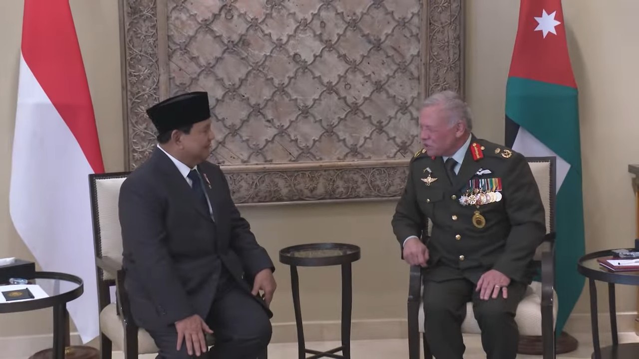 Menhan Prabowo Bertemu dengan Raja Yordania, Bahas Bantuan untuk Warga Gaza