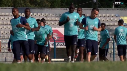 Les Bleus à l'entraînement à Tirana avant Albanie - France