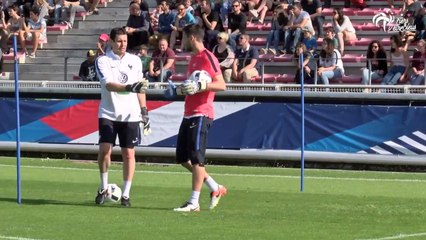 Les Bleus à l'entraînement à Aguiléra