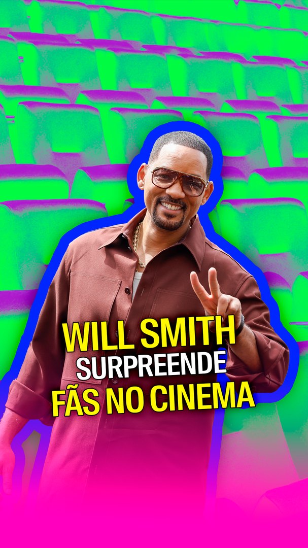 Will Smith surpreende fãs no cinema
