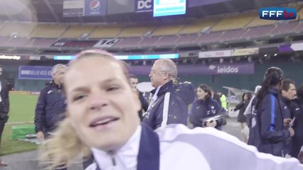 Joie des Bleues après la victoire en SheBelieves Cup