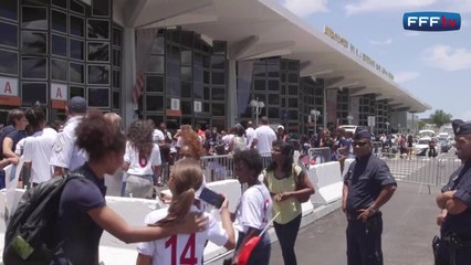 L'accueil des Bleues par le public de La Réunion