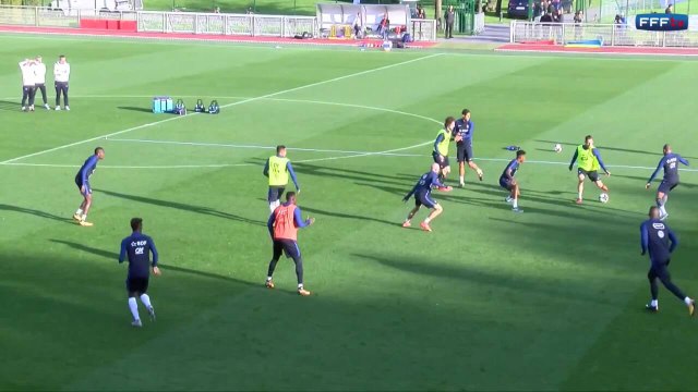 Entraînement des Bleus à Clairefontaine, reportage
