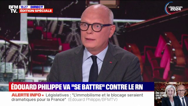Législatives: pour Édouard Philippe, le Front populaire ressemble à une farce