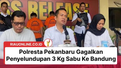 Polresta Pekanbaru Gagalkan Penyelundupan 3 Kg Sabu Ke Bandung