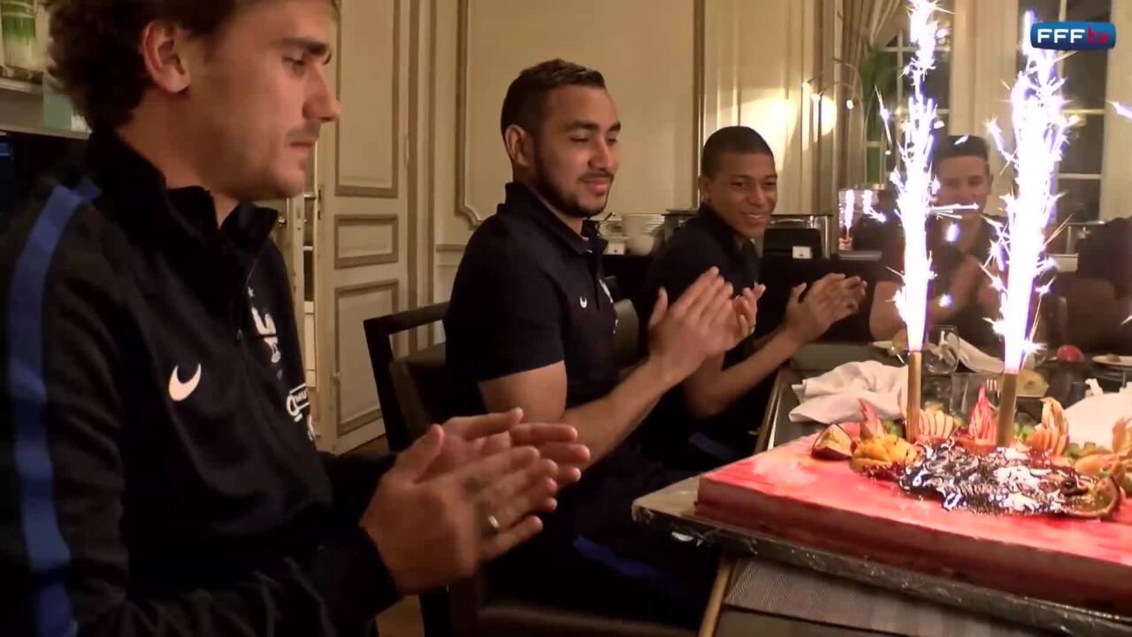 L'anniversaire d'Antoine Griezmann avec les Bleus