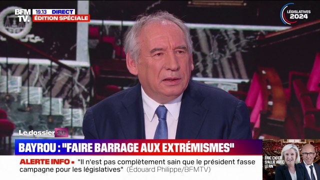 François Bayrou (Modem): La situation imposera une pratique de gouvernement différente