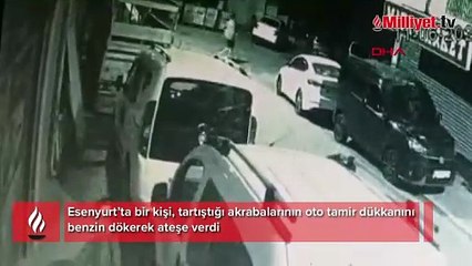 Tartışma sonrası iş yerini yaktı! 8 araç alevler içinde kaldı