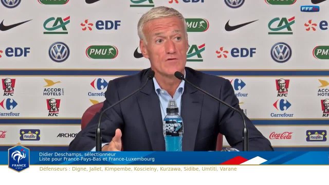 Jeudi 24 liste des Bleus et conférence de Didier Deschamps en direct