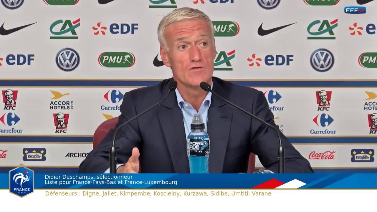 Jeudi 24 liste des Bleus et conférence de Didier Deschamps en direct