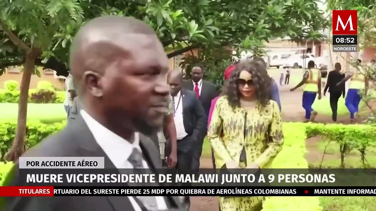 Muere vicepresidente de Malaui y 9 personas más en accidente aéreo