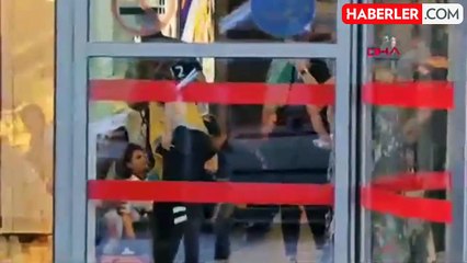 Edirne'de alışveriş merkezi otoparkında otomobil yangını