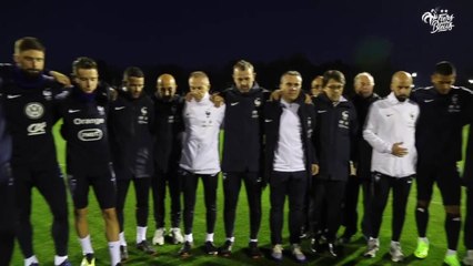 Minute de silence des Bleus à Clairefontaine, Equipe de France
