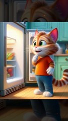 Cat ate to much ice cream