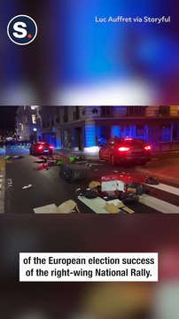 Bins Burn in Paris in Wake of Right's European Election Success