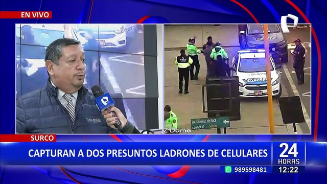 Surco: capturan a dos presuntos roba celulares en las avenidas Benavides y Caminos del Inca
