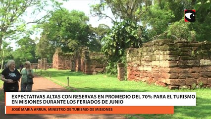 Expectativas altas con reservas en promedio del 70% para el turismo en Misiones durante los feriados de Junio