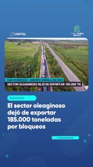 El sector oleaginoso dejó de exportar 185.000 toneladas por bloqueos