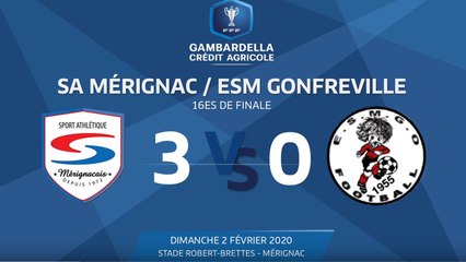 16es de finale : SA Merignac-ESM Gonfreville (3-0), le resume