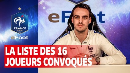 La liste pour le Camp de Selection