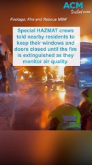 Fire engulfs Revesby car wrecking yard