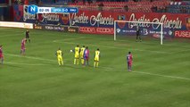 Le Gazélec Ajaccio sur penalty ! 1' de jeu