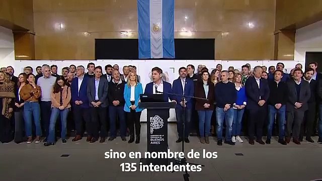 El gobernador Axel Kicillof repasó la situación crítica de la Provincia ante el recorte de recursos y llamó a movilizarse contra la Ley Bases frente al Congreso