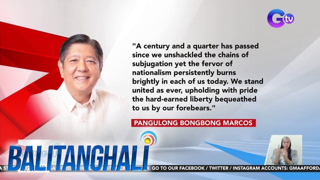 Nakikiisa sina PBBM at VP Duterte sa mga Pilipino ngayong ipinagdiriwang ang Araw ng Kalayaan | Balitanghali