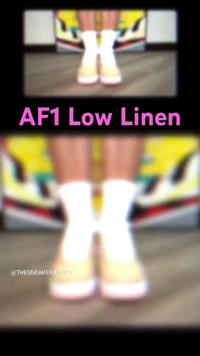 Nike Air Force 1 Low Linen 2024 on feet with sizing #sneakers