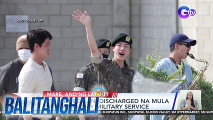 BTS member Jin, discharged na mula sa mandatory military service | Balitanghali