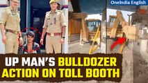 Man Bulldozes Toll Booths On Delhi-Lucknow Highway In Hapur To Avoid Paying Toll Fee