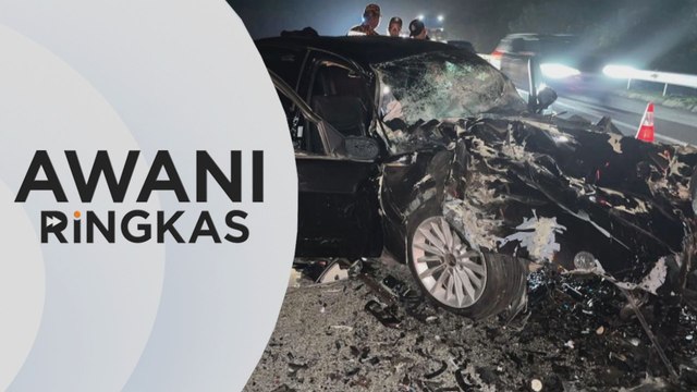 AWANI Ringkas: Kereta BMW rempuh belakang treler rosak