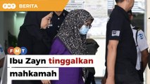 Ibu Zayn Rayyan meninggalkan perkarangan mahkamah