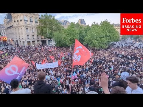 Chaos Ensues As Demonstrators In Paris Protest Against Far-Right Gains In The 2024 EU Election