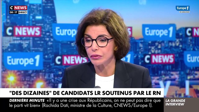 Rachida Dati estime sur CNews que le Rassemblement National représente un danger pour les femmes : Ils veulent remettre en cause les droits fondamentaux comme l'égalité hommes/femmes