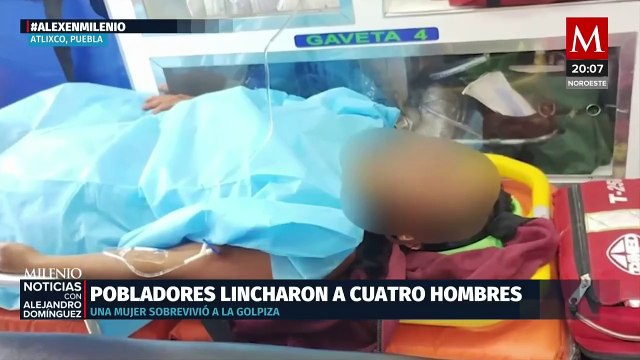 Linchan a cuatro presuntos ladrones de autos en Atlixco, Puebla