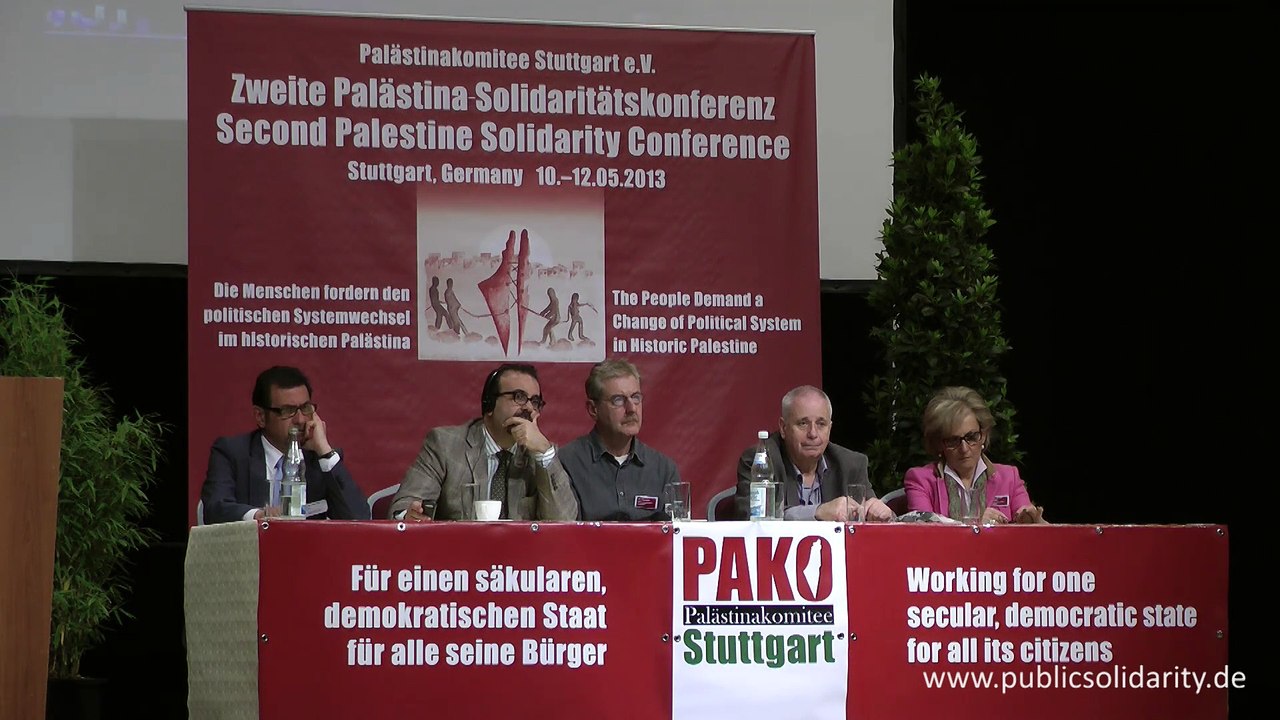 Diskussionsrunde am 10. Mai 2013 - 2. Palästina-Solidaritätskonferenz in Stuttgart