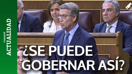 Feijóo: "Tiene usted una vicepresidenta que ha dimitido un poquito. Y aún es miércoles, señor Sánchez. ¿Cree que se puede gobernar así?"