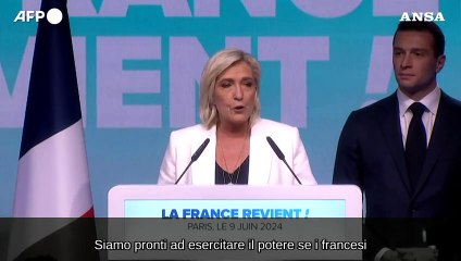 Le Pen esulta, "siamo pronti a governare la Francia"