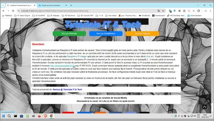 Instalare HomeAssistant pe un Raspberry PI
