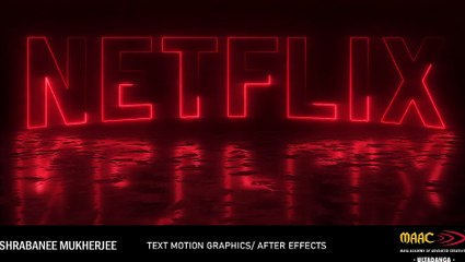 Text Motion Graphics After Effects MAAC Ultadanga