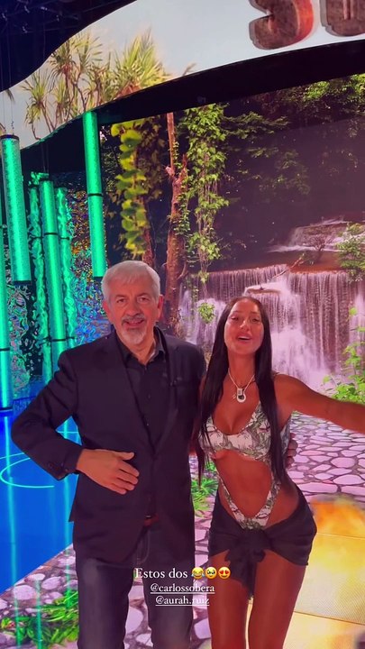 Carlos Sobera y Aurah Ruiz, el baile viral detrás de las cámaras