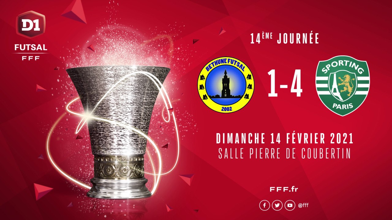 Béthune Futsal - Sporting club Paris (1-4)