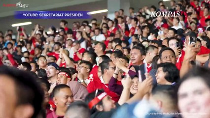 Ekspresi Presiden Jokowi dan Iriana Nonton Langsung Indonesia vs Filipina di Stadion GBK