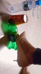 Bottle crushing with heels | full satisfying sound|New style asmr ❤️